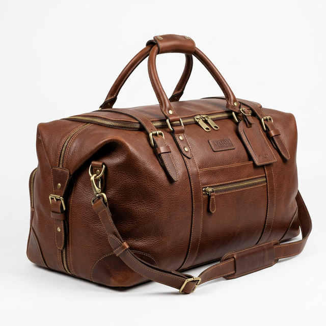 Premium Leather Duffel Bag